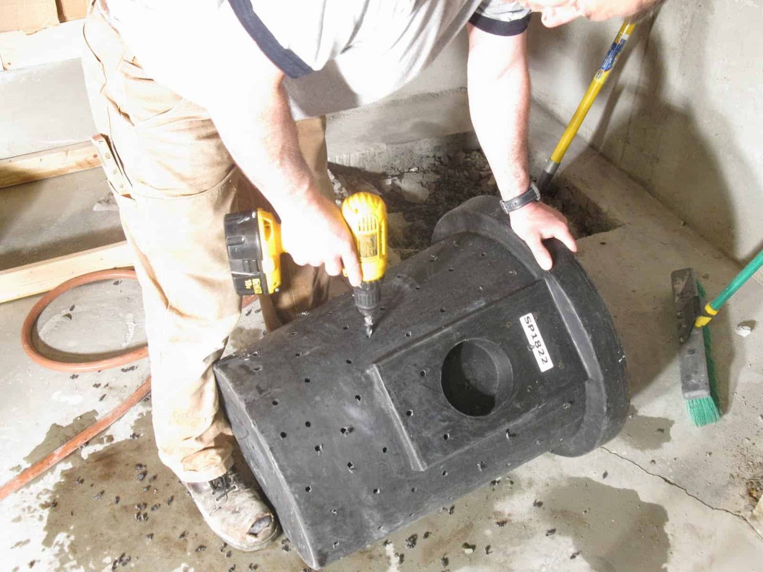 Can I Put Holes in Sump Pump Basin Plumbing Reads