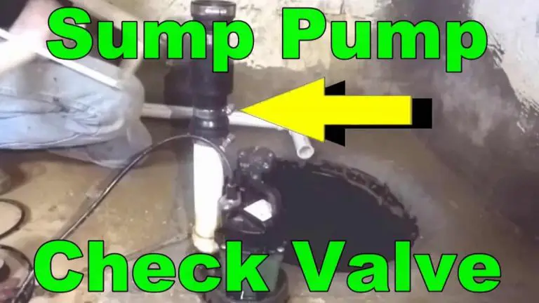 Can a Sump Pump Check Valve Backflow