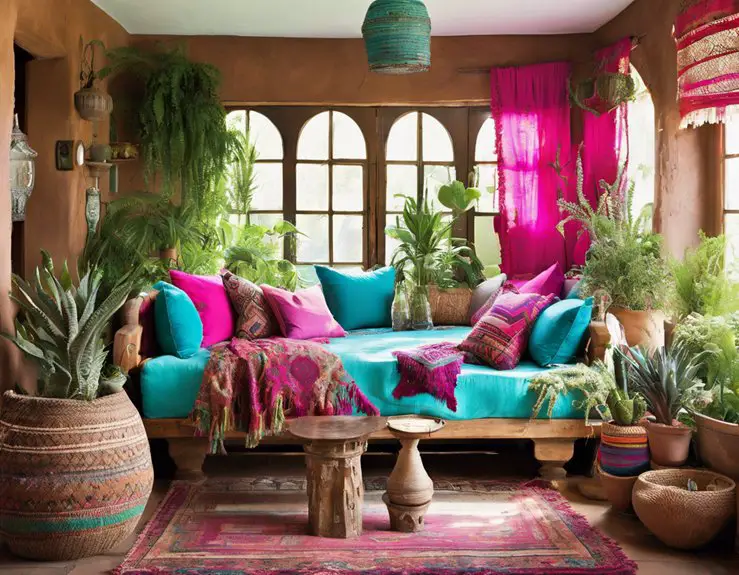 vibrant bohemian home decor