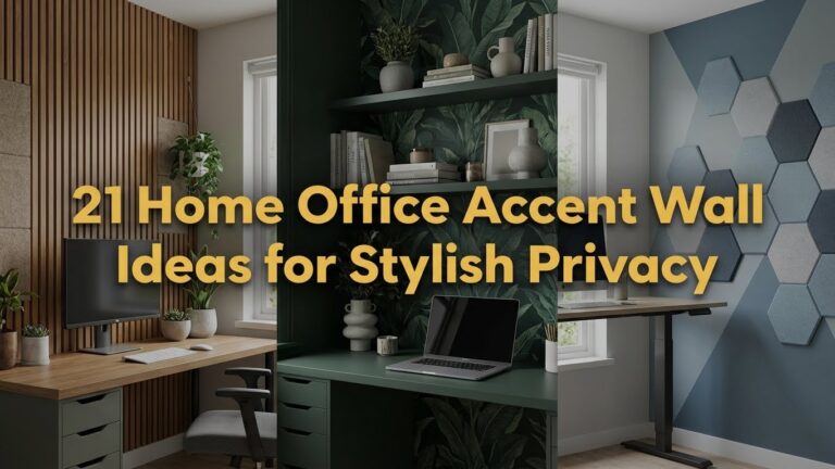 21 Home Office Accent Wall Ideas for Stylish Privacy